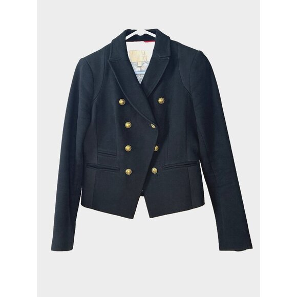 Banana Republic Jackets & Blazers - Banana Republic Steampunk Cropped Black 4 Coat Brass Cutaway Gothic Military Fit